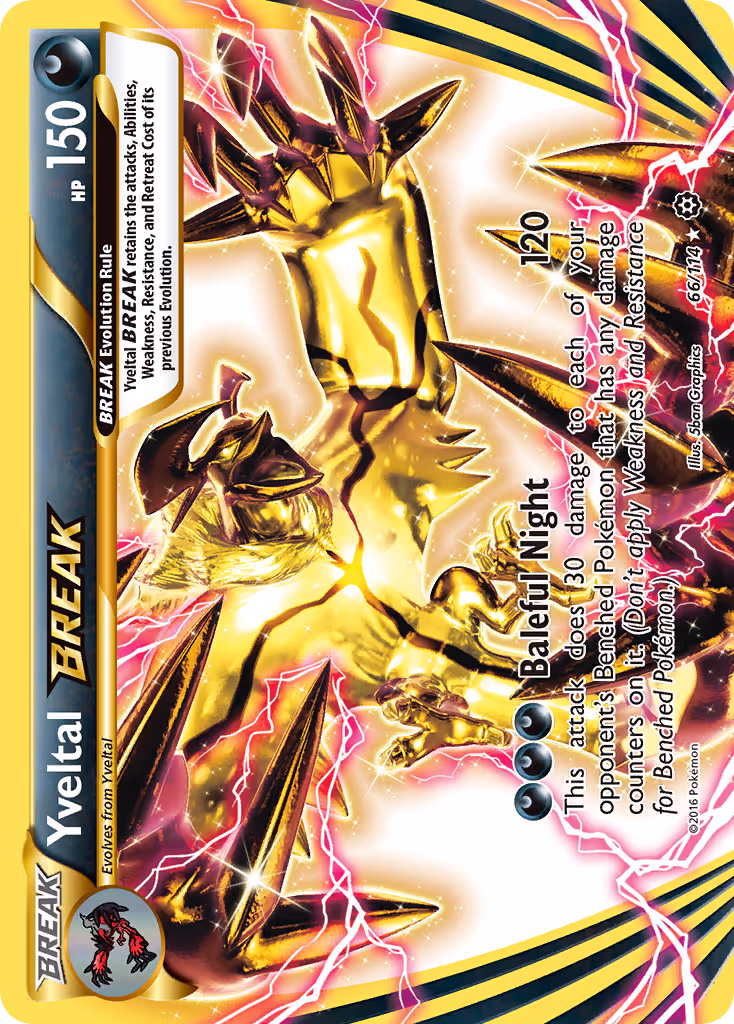 Yveltal BREAK 66/114 Pokemon card