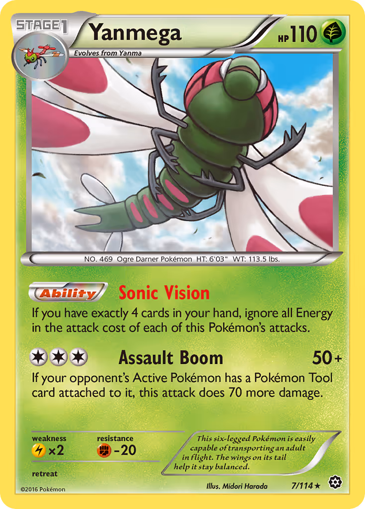 Yanmega 7/114 Pokemon card