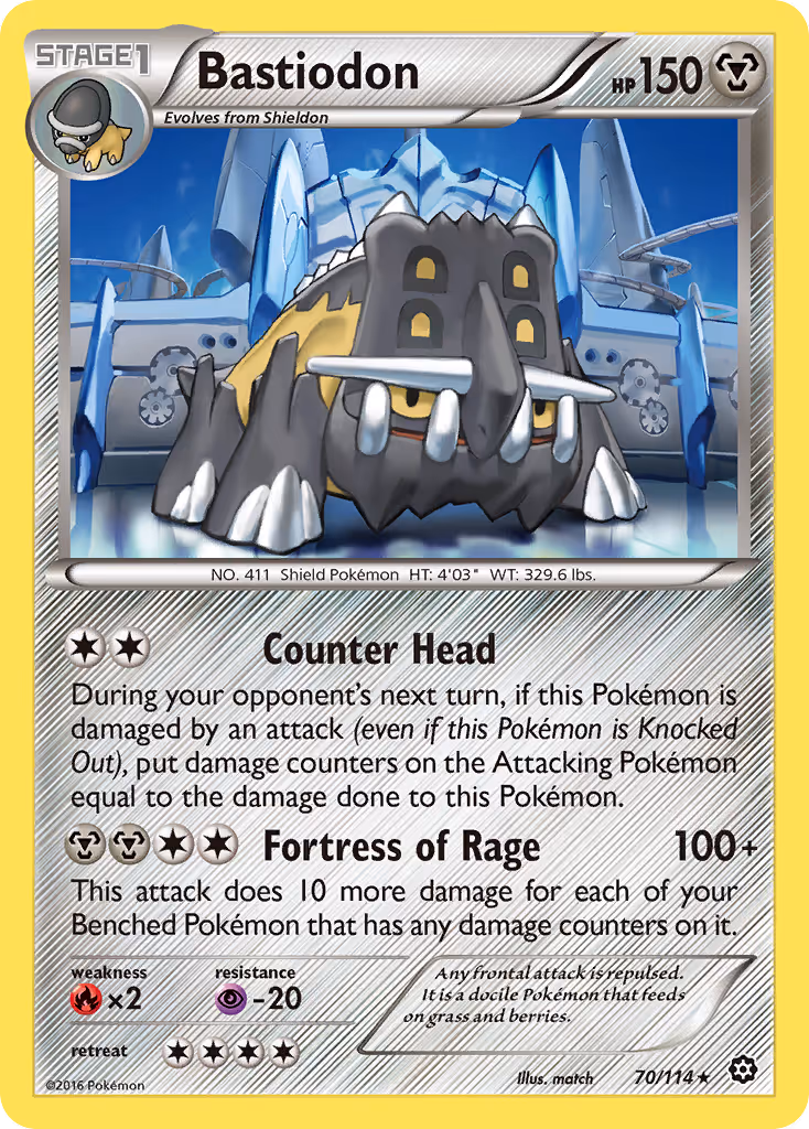 Bastiodon 70/114 Pokemon card
