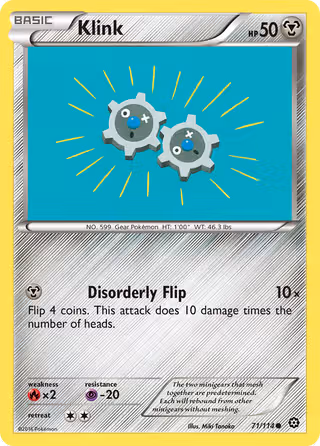 Klink 71/114 Pokemon card