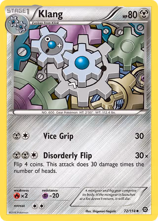 Klang 72/114 Pokemon card