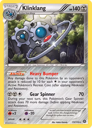 Klinklang 73/114 Pokemon card