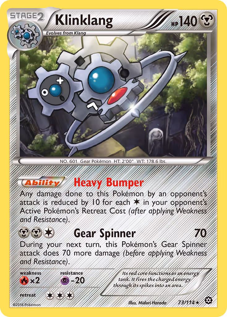 Klinklang 73/114 Pokemon card
