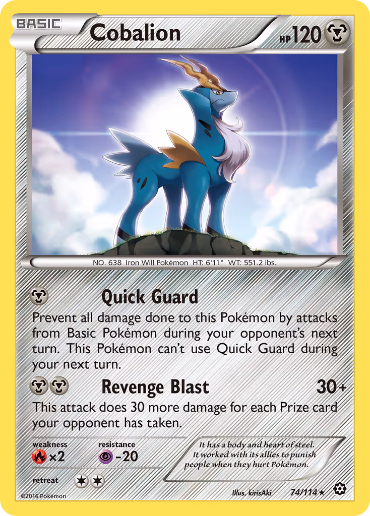 Cobalion 74/114 Pokemon card