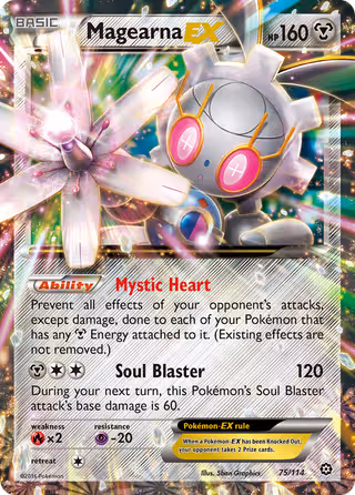 Magearna EX 75/114 Pokemon card