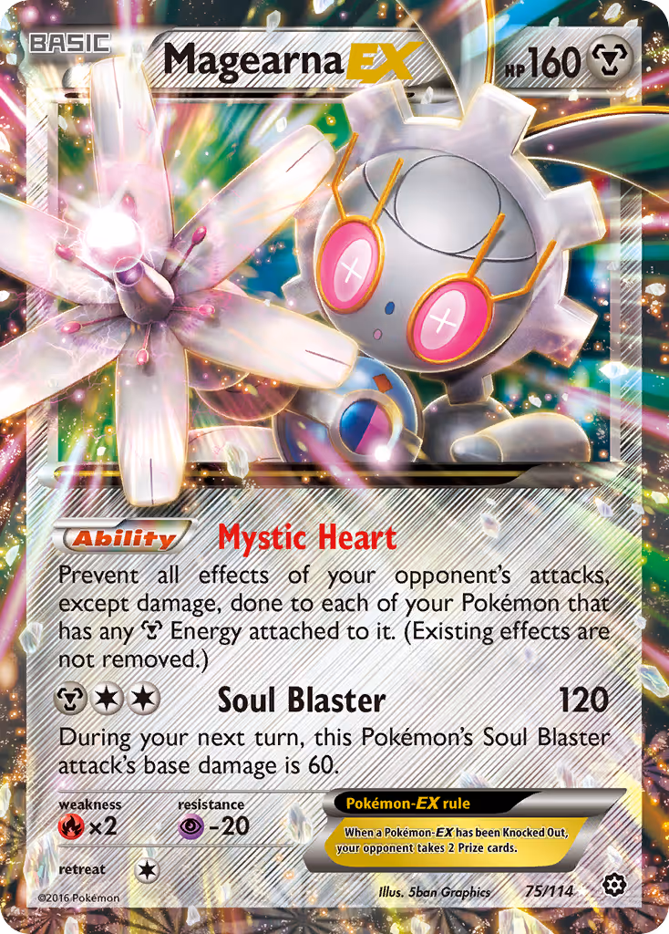 Magearna EX 75/114 Pokemon card