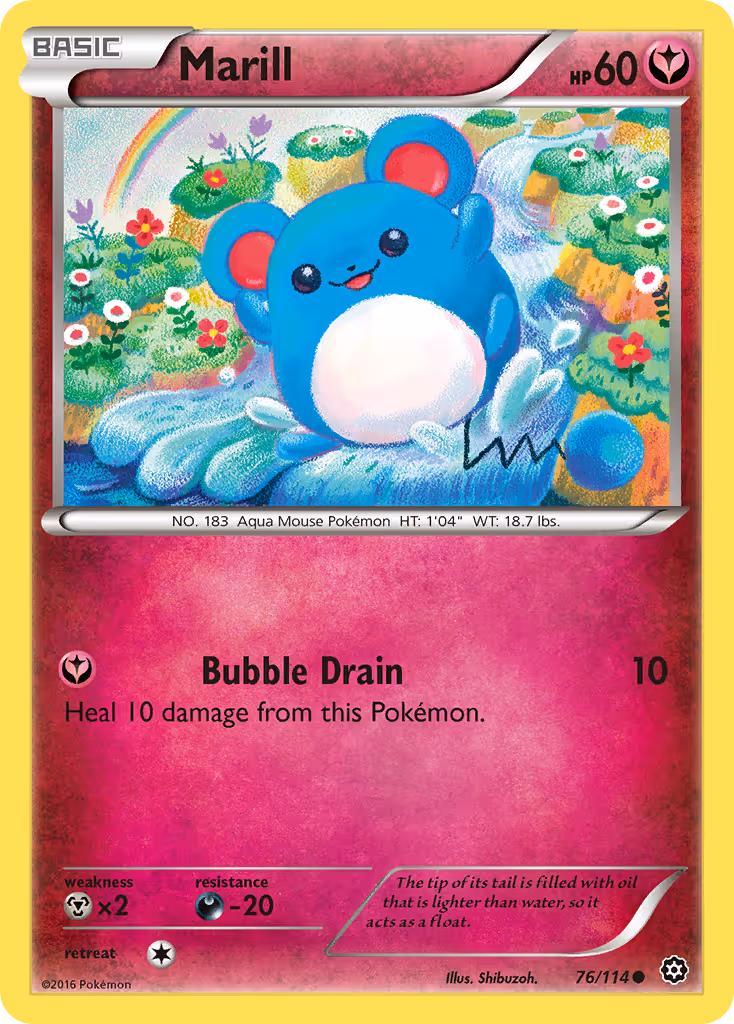 Marill 76/114 Pokemon card
