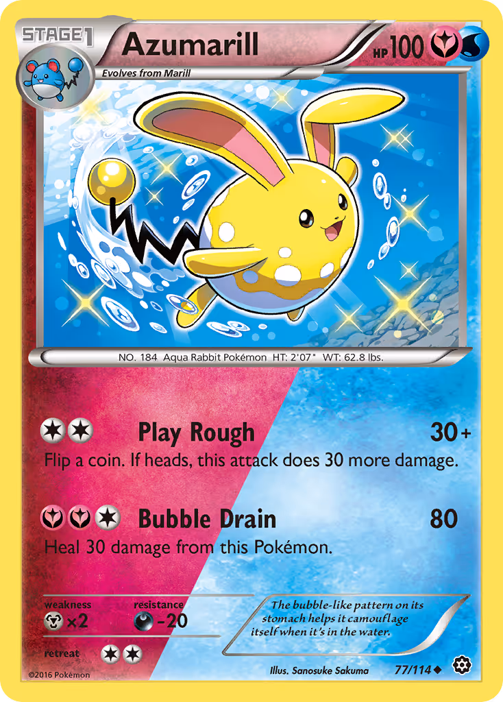 Azumarill 77/114 Pokemon card