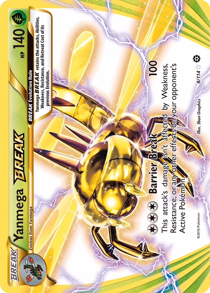 Yanmega BREAK 8/114 Pokemon card