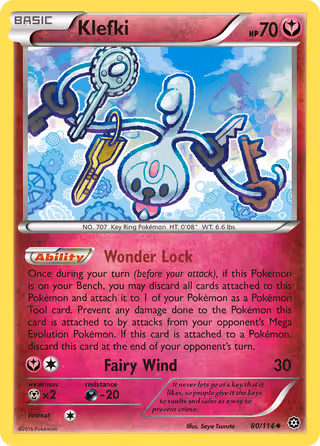 Klefki 80/114 Pokemon card