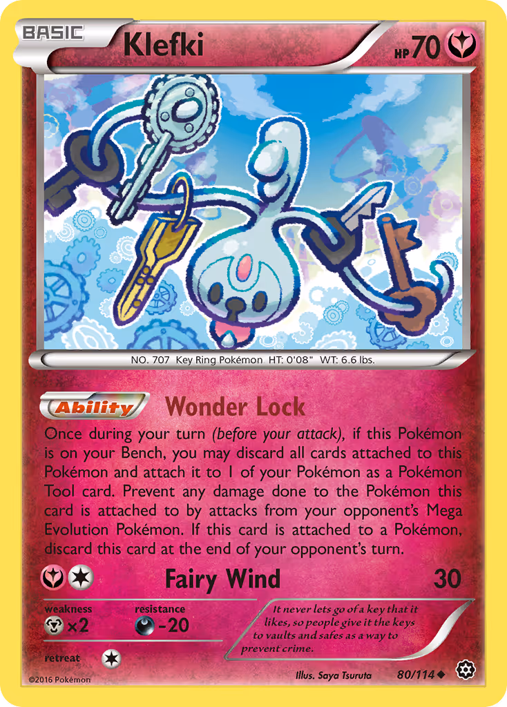 Klefki 80/114 Pokemon card
