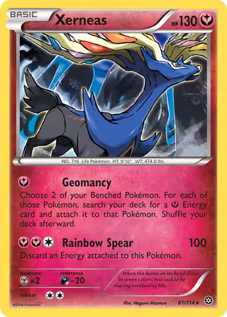 Xerneas 81/114 Pokemon card