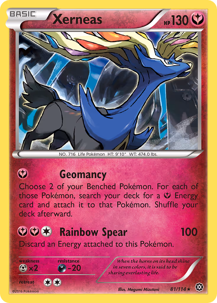 Xerneas 81/114 Pokemon card