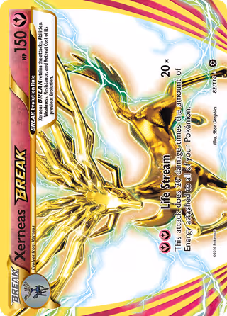 Xerneas BREAK 82/114 Pokemon card