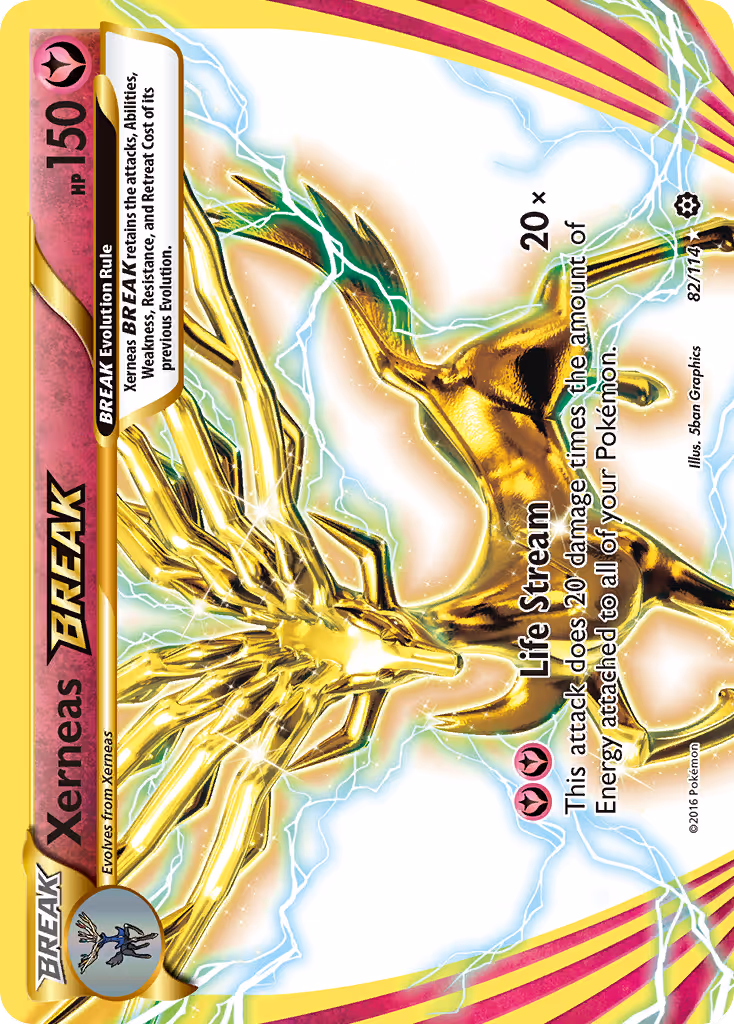 Xerneas BREAK 82/114 Pokemon card