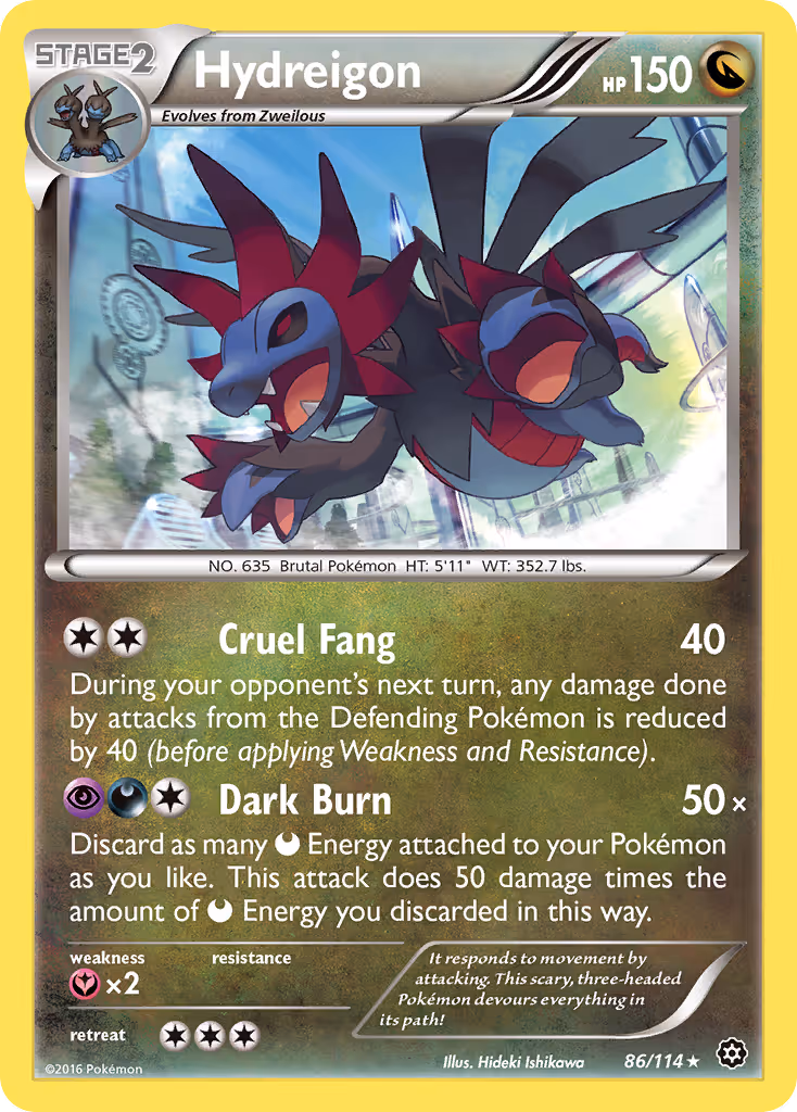 Hydreigon 86/114 Pokemon card