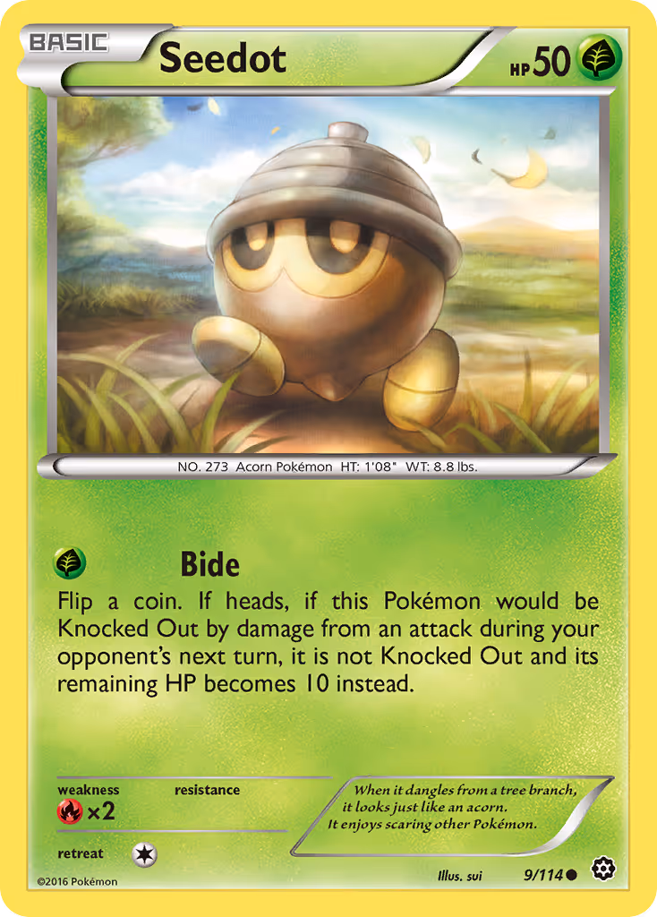 Seedot 9/114 Pokemon card