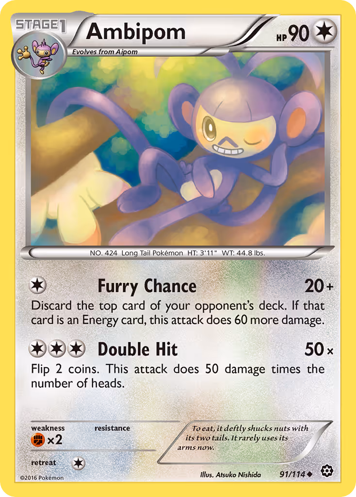 Ambipom 91/114 Pokemon card