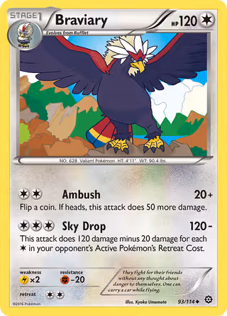 Braviary 93/114 Pokemon card