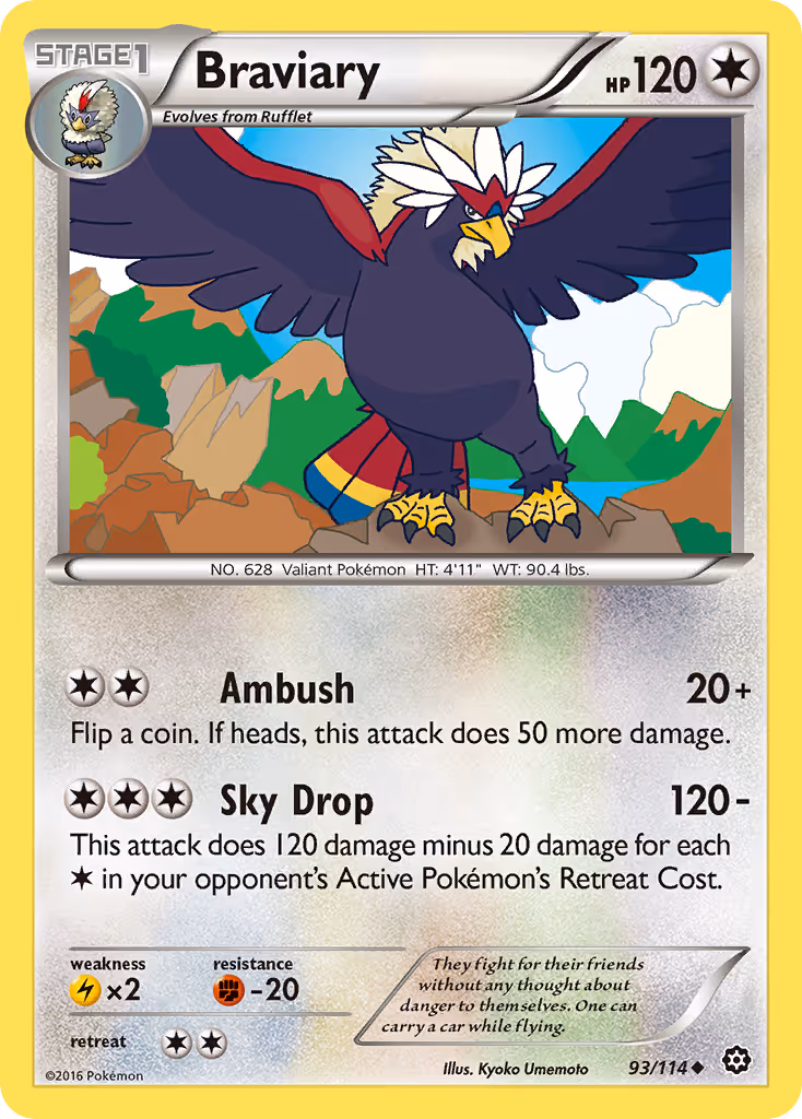 Braviary 93/114 Pokemon card