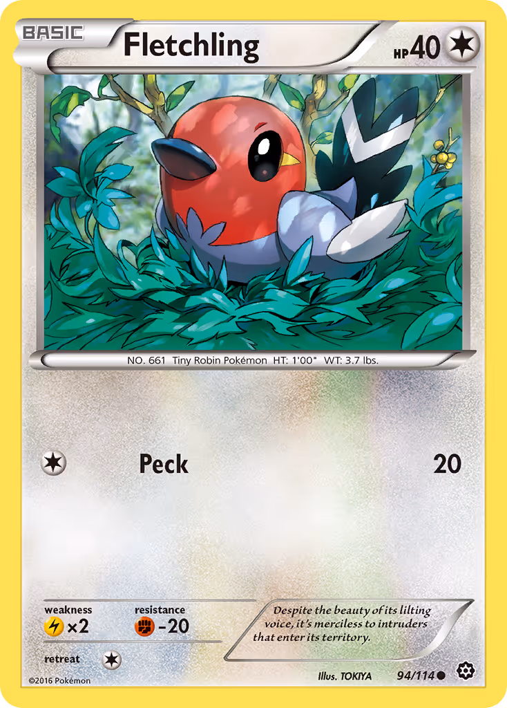 Fletchling 94/114 Pokemon card