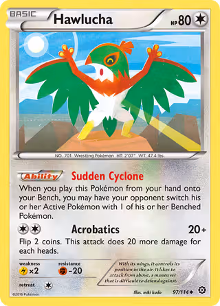 Hawlucha 97/114 Pokemon card