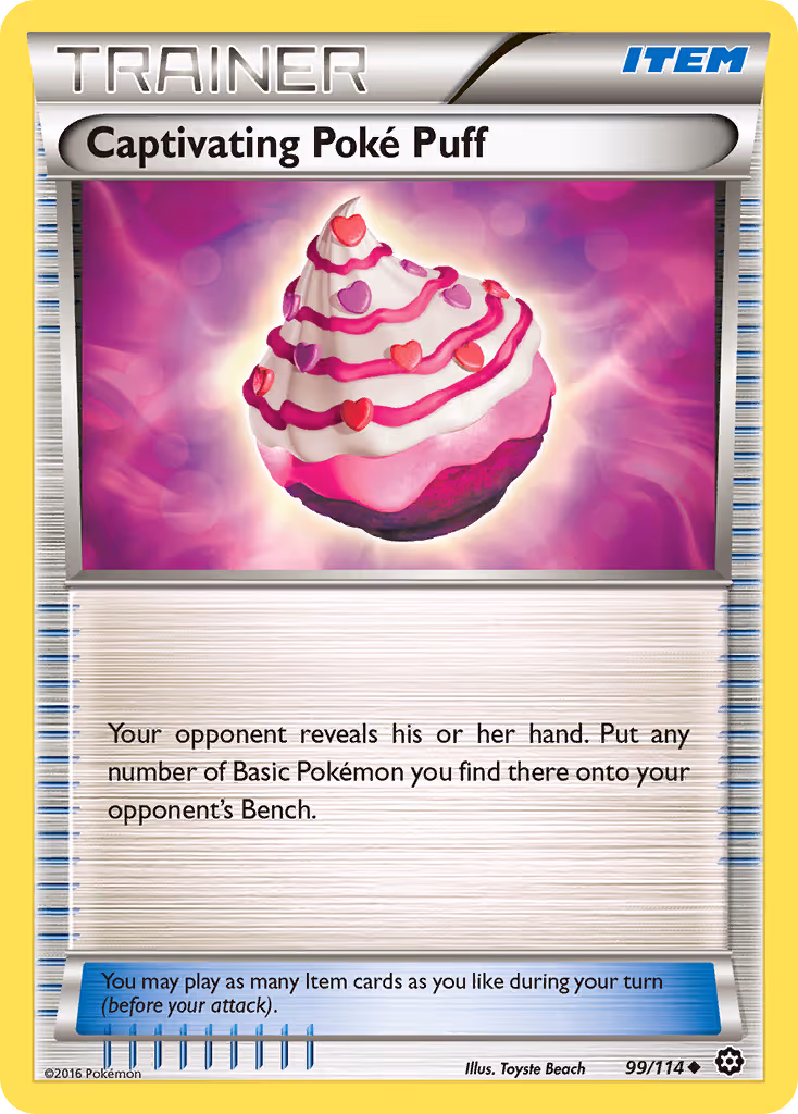 Captivating Poké Puff 99/114 Pokemon card