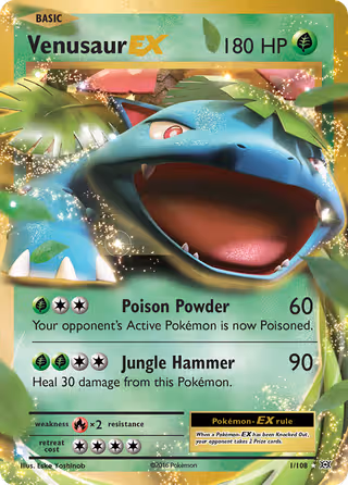 Venusaur EX 1/108 Pokemon card