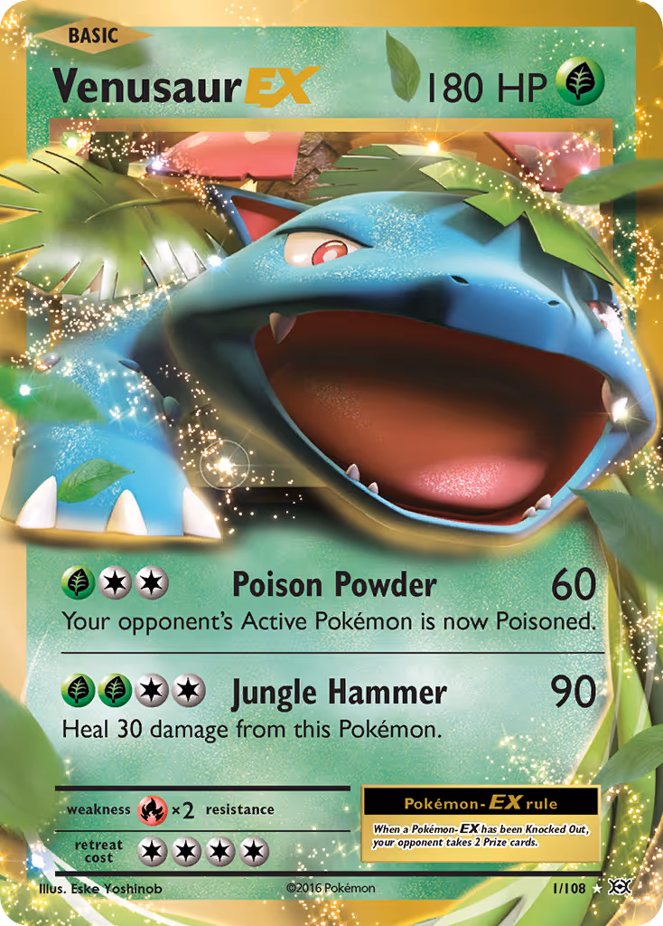Venusaur EX 1/108 Pokemon card