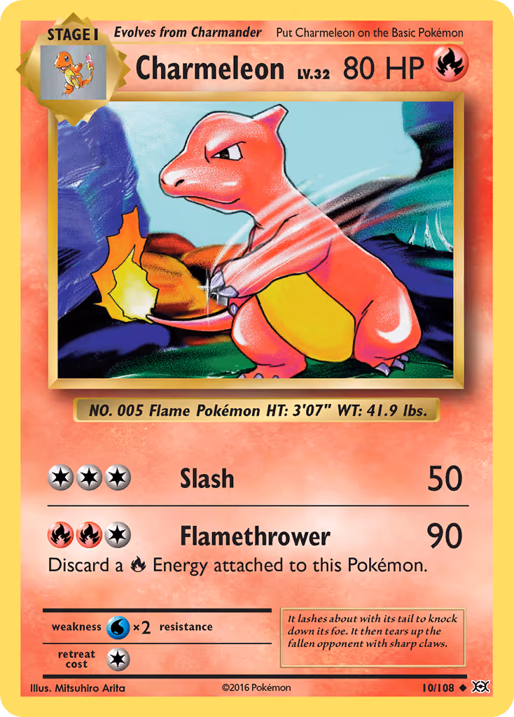 Charmeleon 10/108 Pokemon card