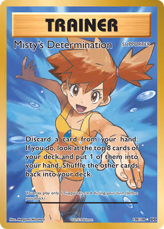 Misty's Determination 108/108 Pokemon card