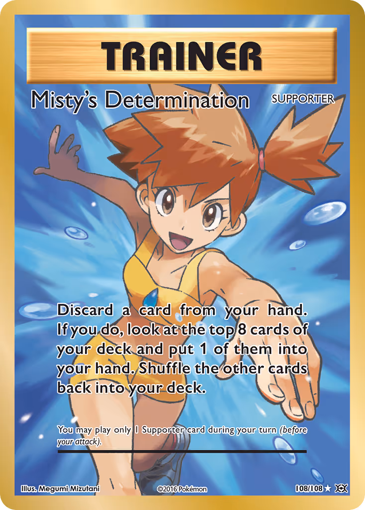 Misty's Determination 108/108 Pokemon card