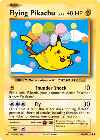 Flying Pikachu 110/108 Pokemon card