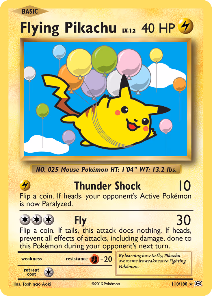 Flying Pikachu 110/108 Pokemon card