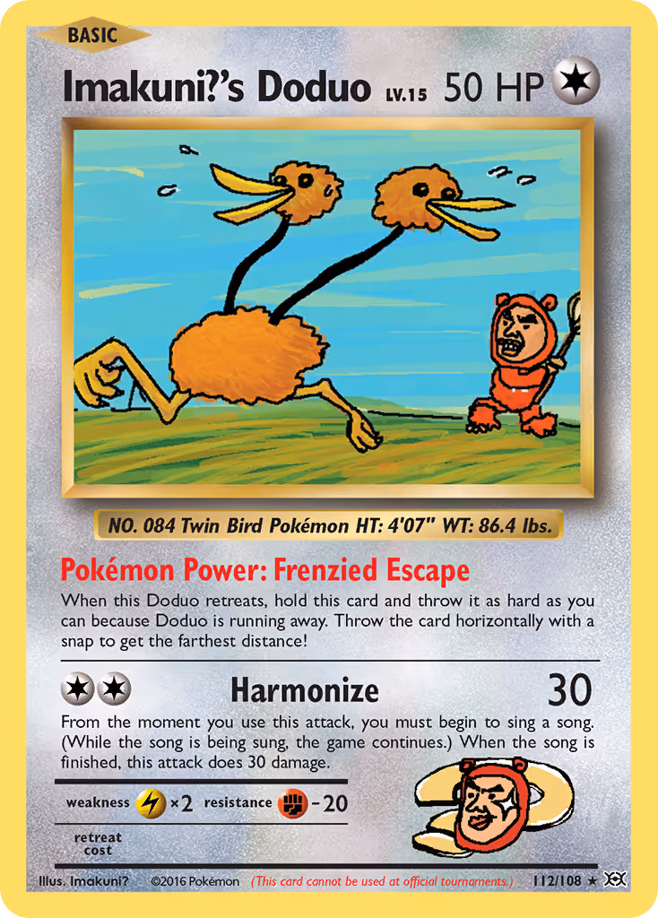 Imakuni?'s Doduo 112/108 Pokemon card