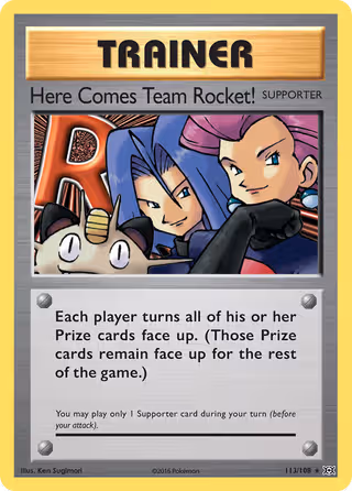 Here Comes Team Rocket! 113/108 Pokemon card