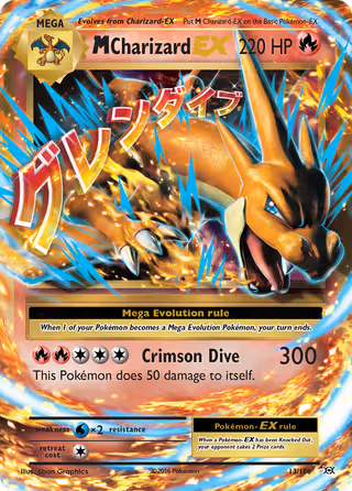 M Charizard EX 13/108 Pokemon card