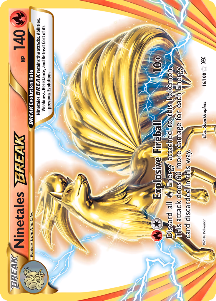 Ninetales BREAK 16/108 Pokemon card
