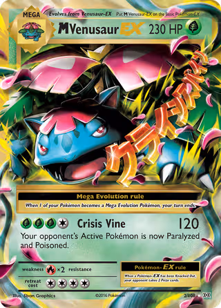 M Venusaur EX 2/108 Pokemon card