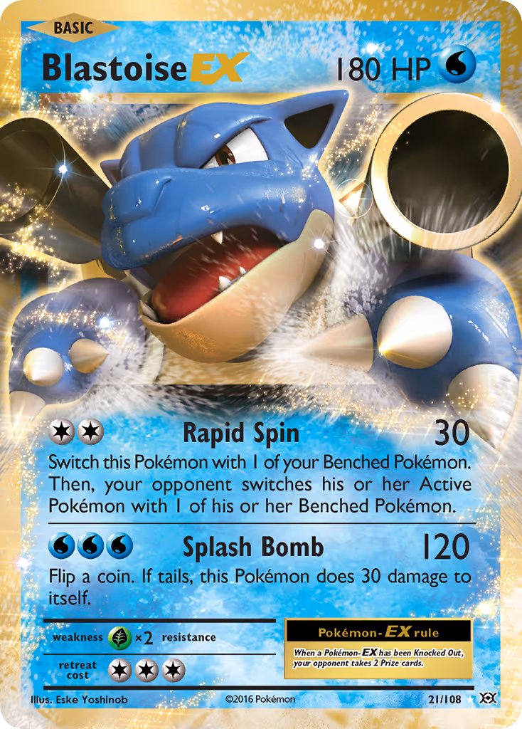 Blastoise EX 21/108 Pokemon card