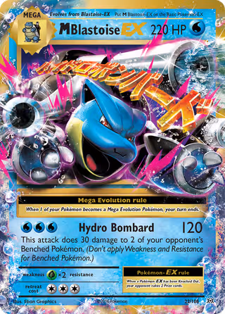 M Blastoise EX 22/108 Pokemon card