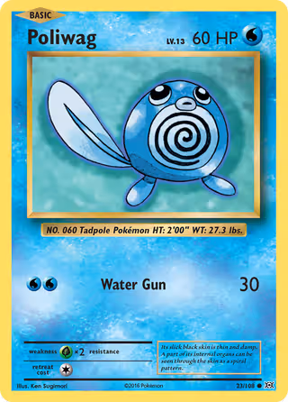 Poliwag 23/108 Pokemon card