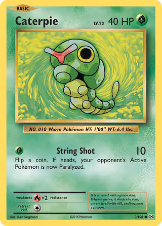 Caterpie 3/108 Pokemon card