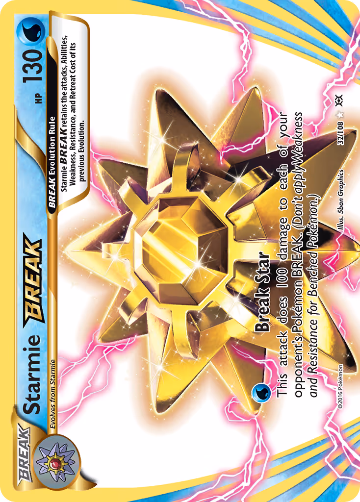 Starmie BREAK 32/108 Pokemon card