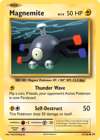 Magnemite 37/108 Pokemon card