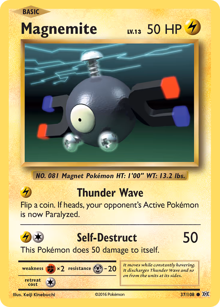 Magnemite 37/108 Pokemon card