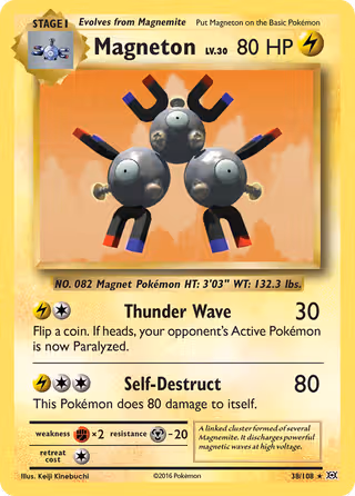 Magneton 38/108 Pokemon card