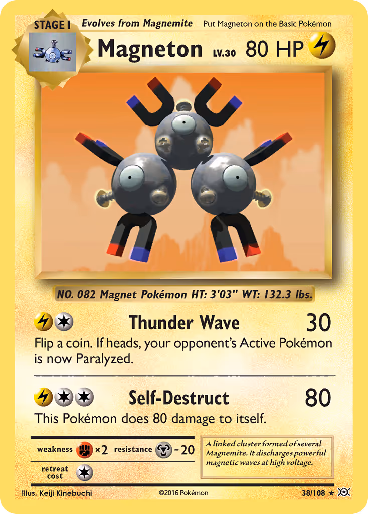 Magneton 38/108 Pokemon card