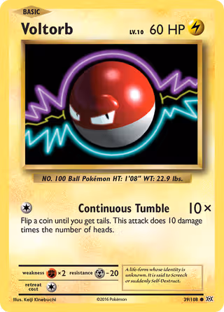 Voltorb 39/108 Pokemon card
