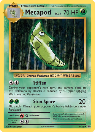 Metapod 4/108 Pokemon card